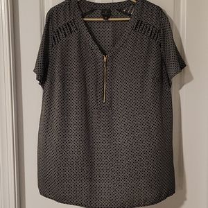 Black and white dress shirt